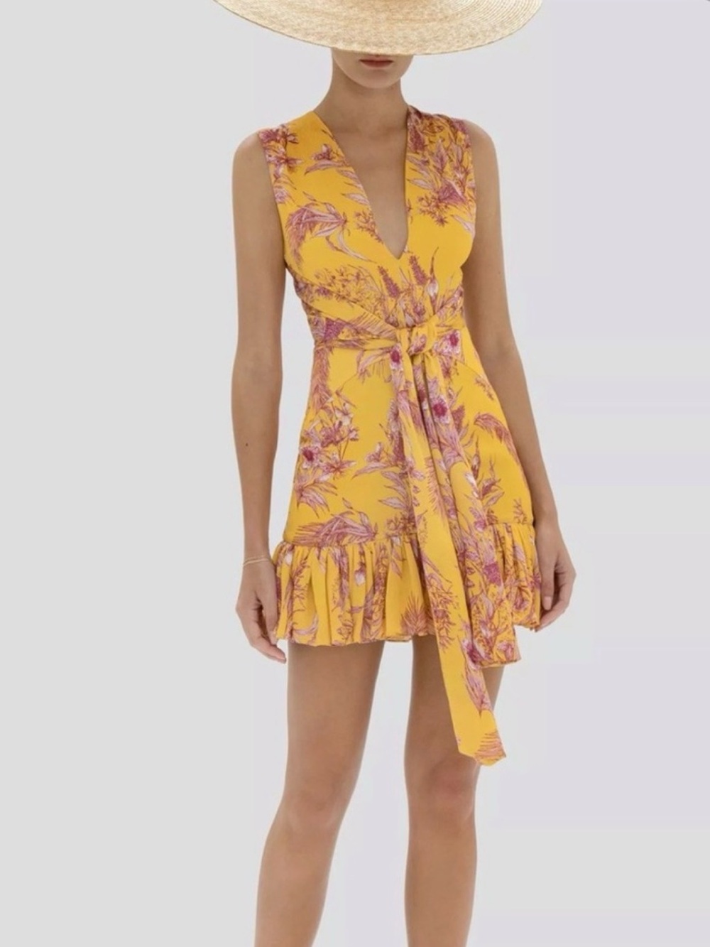 NWT Alexis Cassara Dress – Tuscan Palm Floral – Size L – MSRP $484